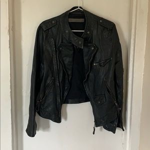 Zara | leather moto jacket